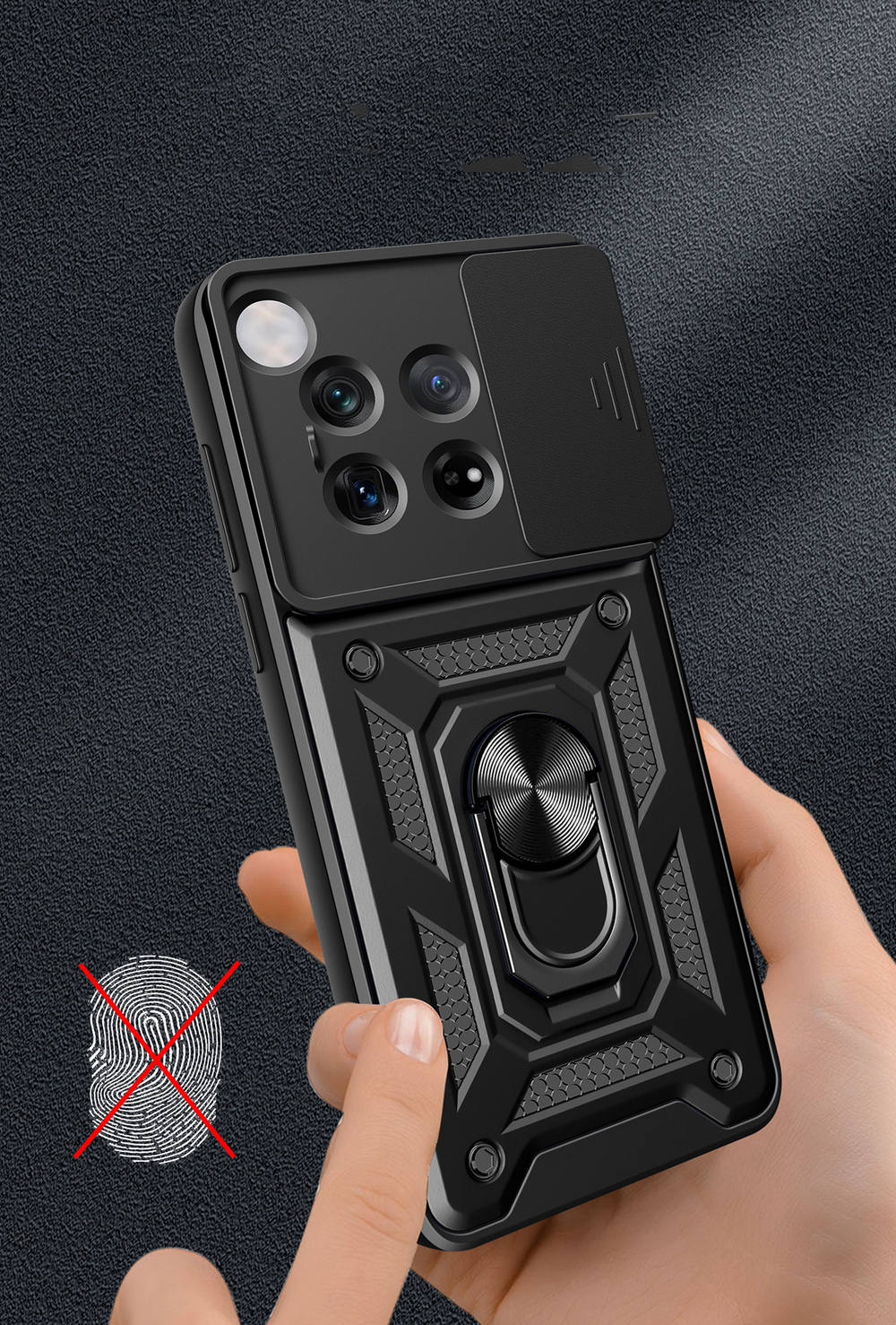 Чехол с кольцом Bumper Case для OnePlus 12
