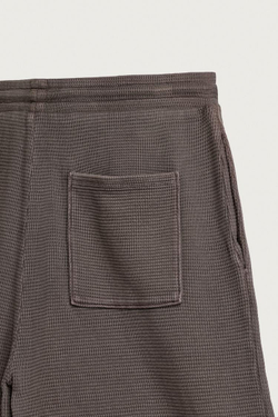 ZARA ШОРТЫ ИЗ ХЛОПКА С ВАФЕЛЬНОЙ ФАКТУРОЙ И ЭФФЕКТОМ ПОТЕРТОСТИ, СЕРЫЙ