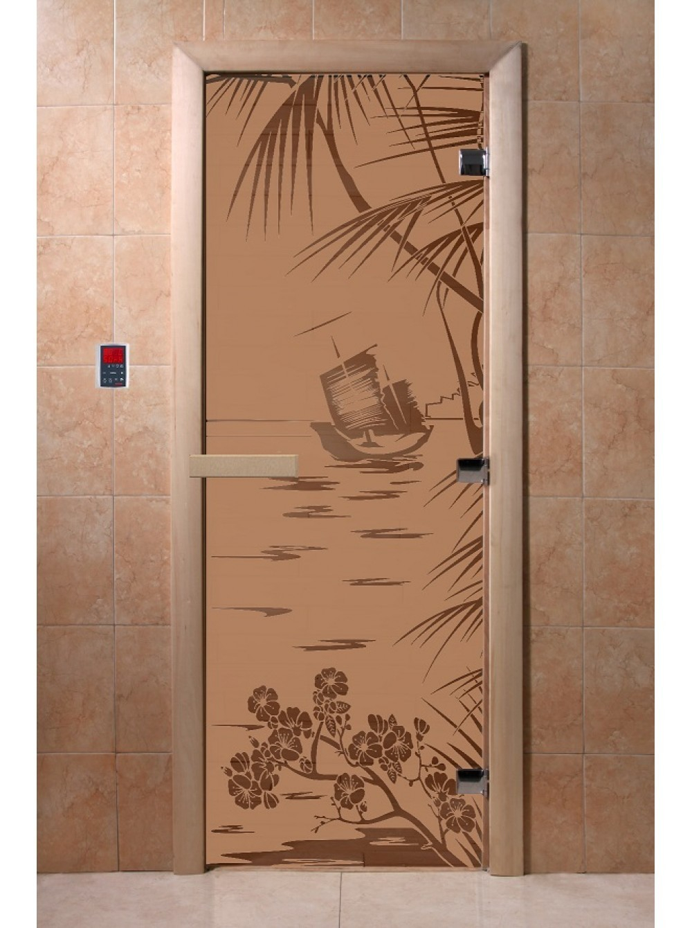 Дверь "Голубая лагуна бронза матовая"
