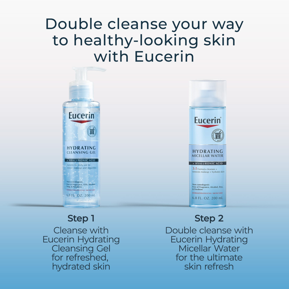 Eucerin, Face, увлажняющий очищающий гель с гиалуроновой кислотой, без отдушки, 200 мл (6,8 жидк. унции)
