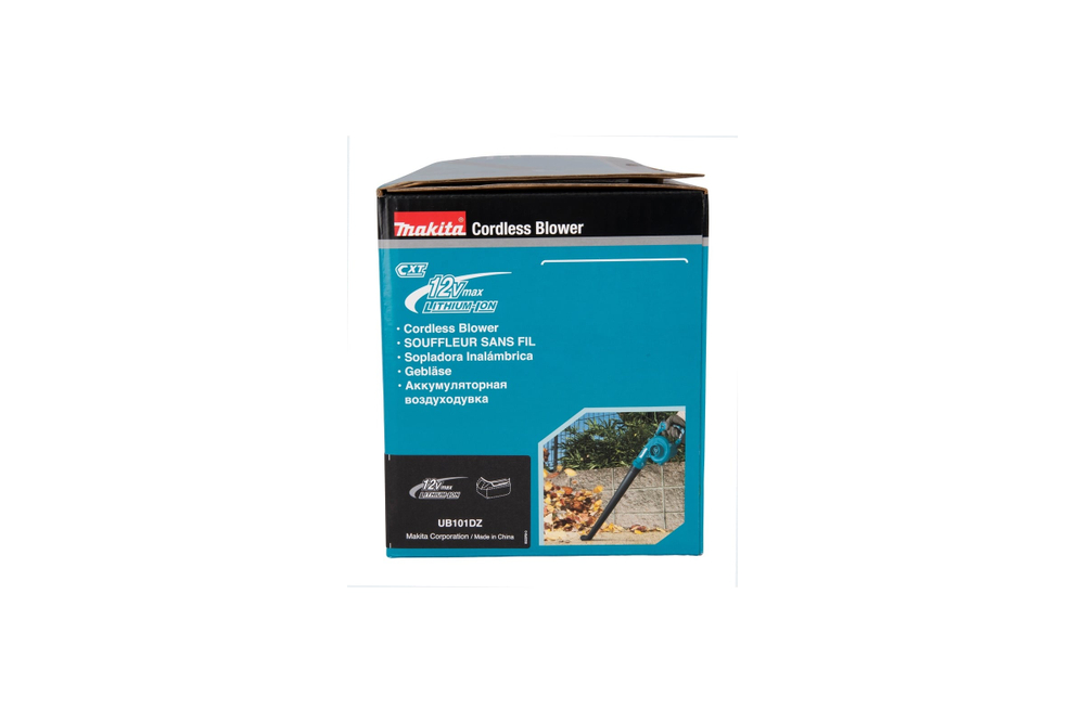 Аккумуляторная воздуходувка Makita CXT 12 В, 2.6 куб.м/мин, 56 м/с, длинный патрубок UB101DZ