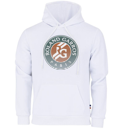 Мужская теннисная толстовка Roland Garros 2026 Big Logo — white