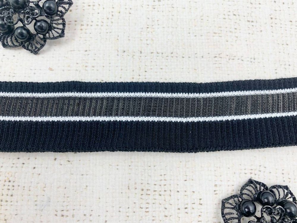 Подвязы трикотажные, ш. 3 см, L 100 см, чёрный