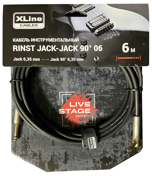 XLINE Cables RINST JACK-JACK 90° 06 Кабель инструментальный 6 м