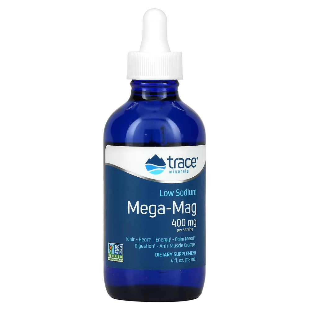Trace minerals Mega-Mag low sodium 400mg 118ml.