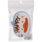 Губка для тела махровая детская «Happy baby - Утёнок Кря» , 13,5*8,5 см (ZIP пакет)