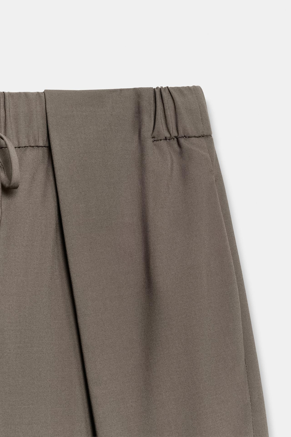 ZARA БРЮКИ СО СКЛАДКАМИ — ZW COLLECTION, СЕРО-КОРИЧНЕВЫЙ