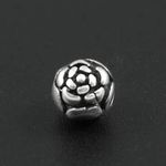 Бусина Роза 6,5 мм серебро 925
