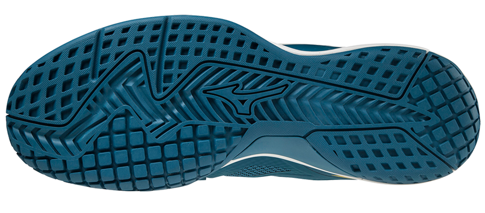 Мужские кроссовки теннисные Mizuno Wave Intense Tour 5 AC - moroccan blue/high visibility/white