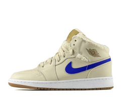 Nike Air Jordan 1 Mid GS Fleece "Pearl White"