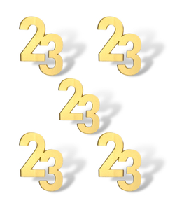 Топпер Мини надпись  "23" №2 (4см) 5шт акрил