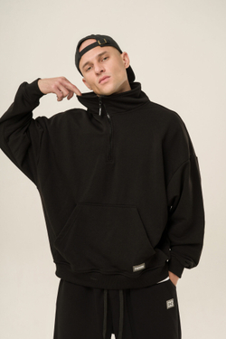 Толстовка KUL'TURA "HALF ZIP" Черный