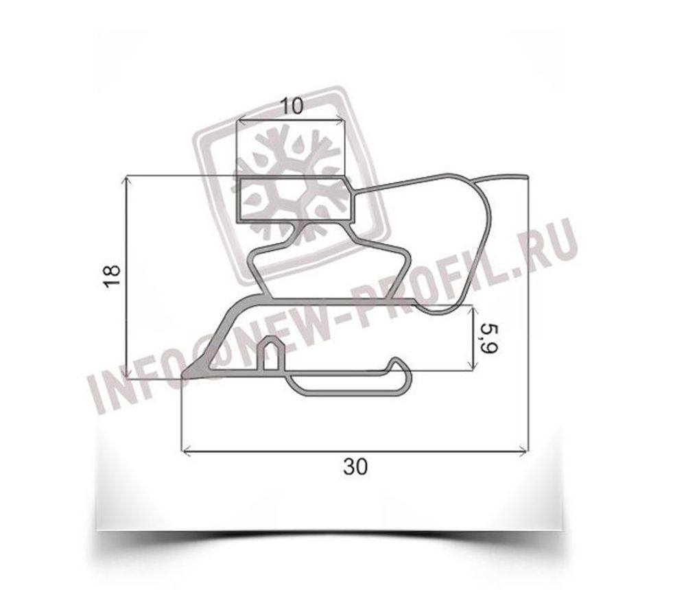 Уплотнитель для морозильника Саратов 106 Размер 830*570 мм (015)