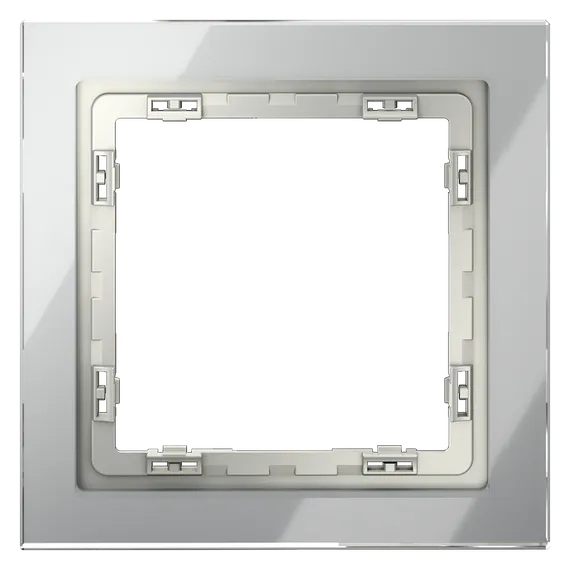 Рамка стеклянная на 1 пост Voltum S70 Сталь VLS110105
