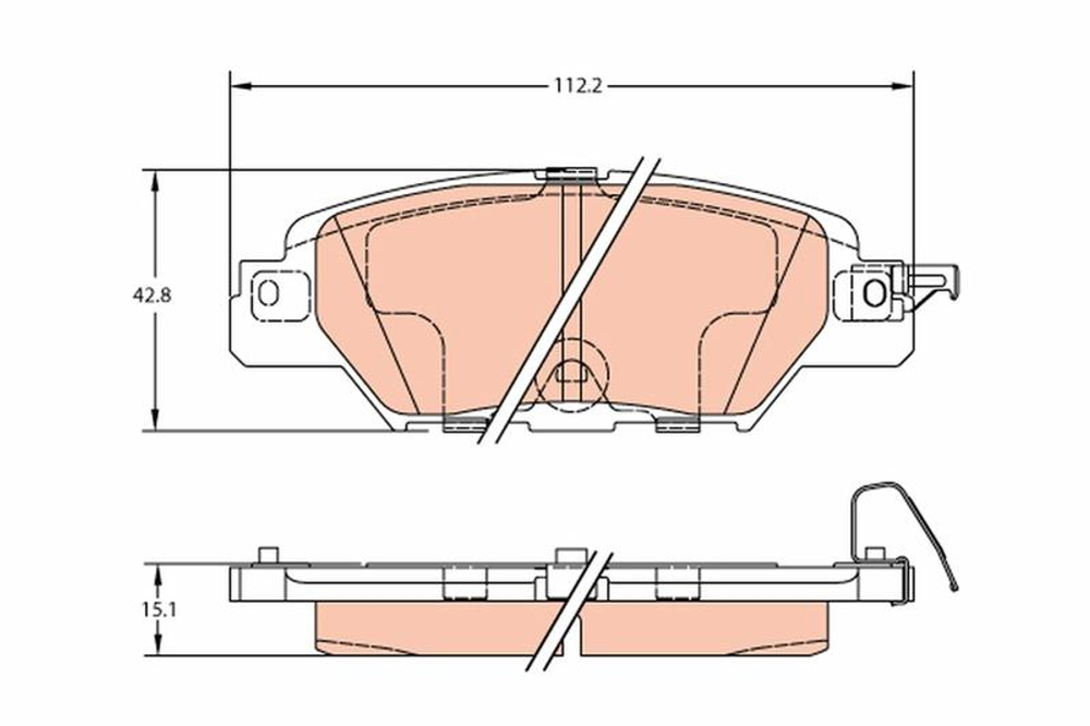 TRW - GDB2163-TRW - Brake Pad Set, disc brake