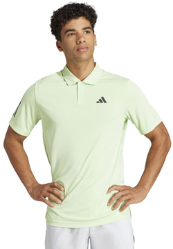 Мужское теннисное поло Adidas W Club 3 Stripes Polo - semi green spark