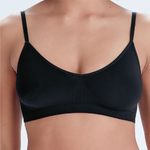 Бюстгальтер-топ в мелкий рубчик Eco-wear (Размер: M-L) (Цвет: черный)