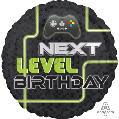 Фольгированная фигура, круг, HB NEXT LEVEL Джойстик игровой S40,18"/46СМ
