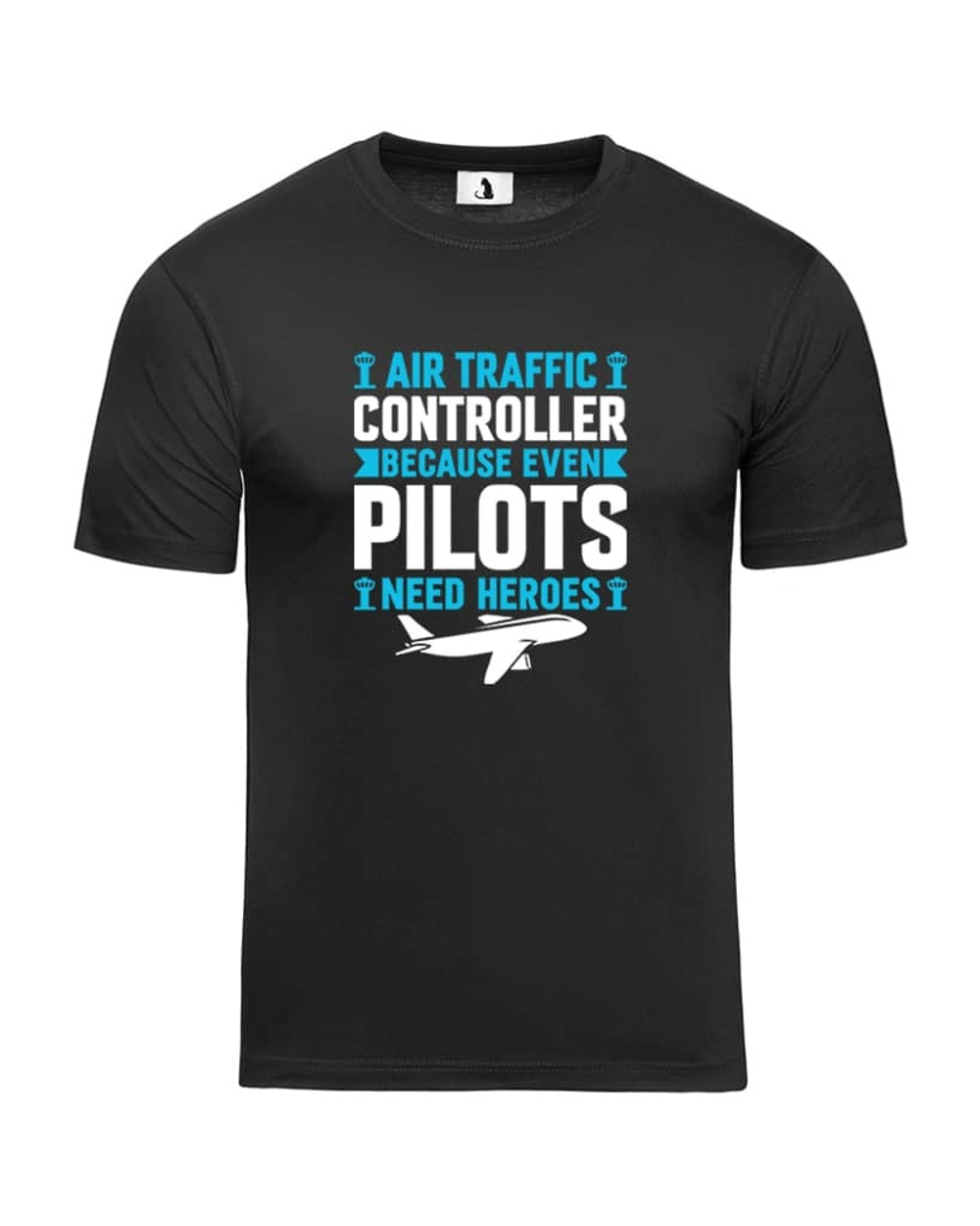 Футболка Air traffic controller прямая черная