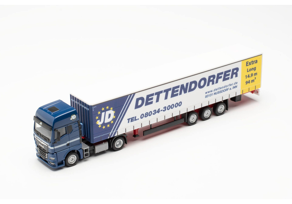Грузовик MAN TGX GX тентовый пп 15 м «Dettendorfer» (Бавария/Нюсдорф-ам-Инн)