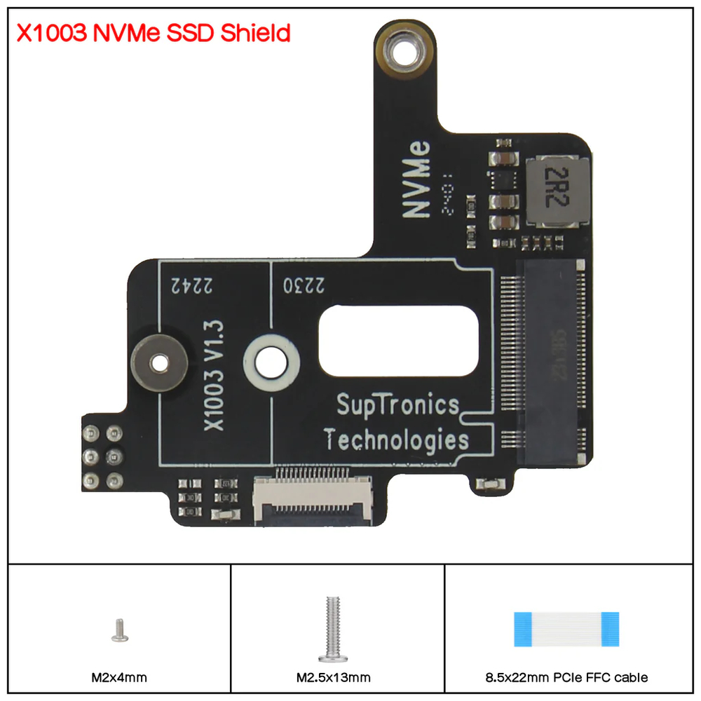 Плата X1003 SSD для Raspberry Pi 5 M.2 на NVMe ssd (2242, 2230)