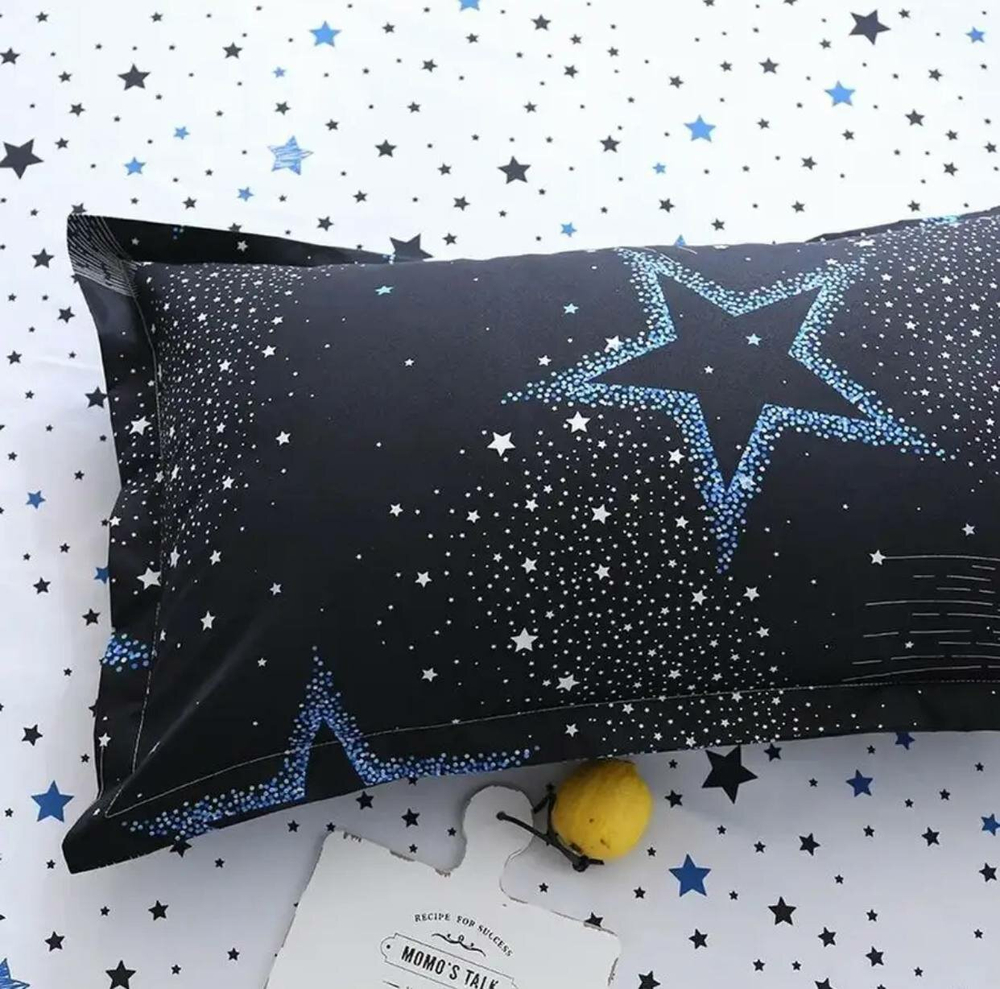 Комплект постельного белья Mency "Star" 2 спальный, простыня на резинке