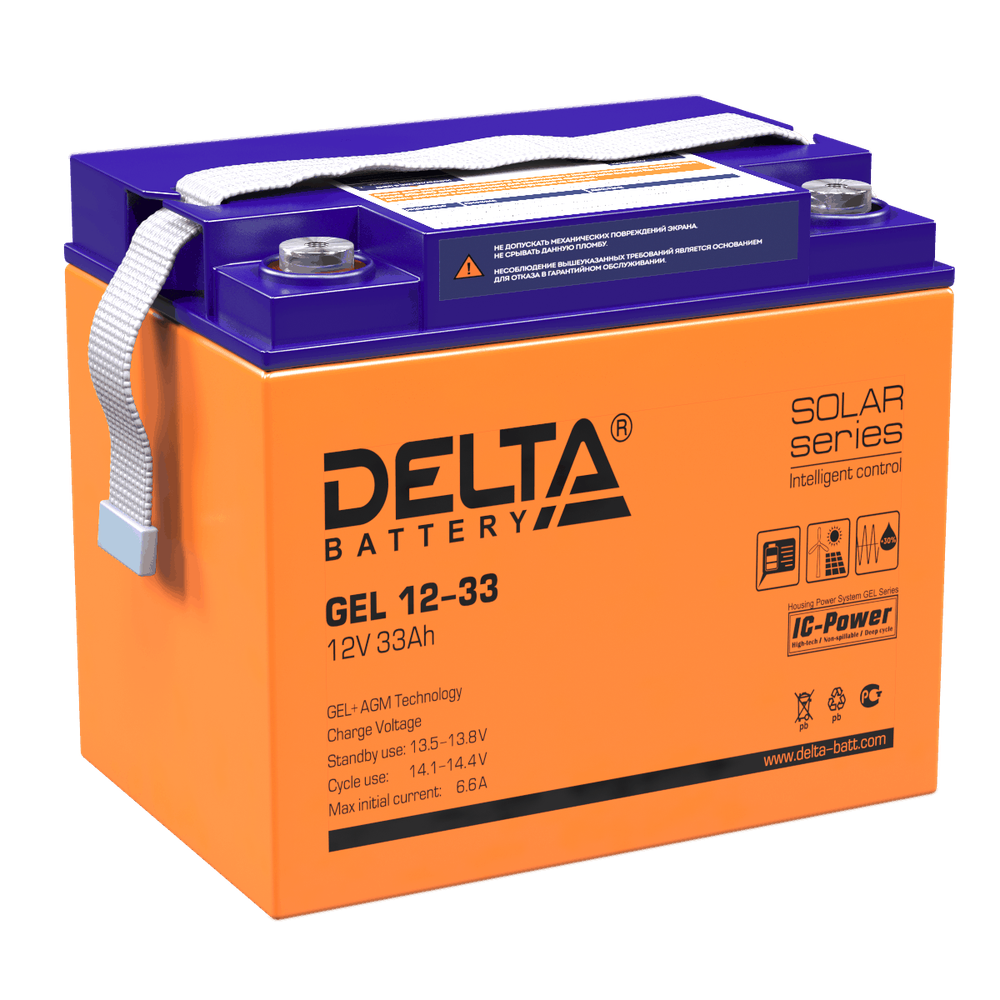 Аккумулятор DELTA GEL 12-33 - GEL ( 12В / 33Ач ) Аккумулятор DELTA GEL 12-33 - GEL ( 12В / 33Ач )