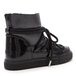Высокие комбинированные кеды INUIKII 75202-007 Sneaker Gloss Black на меху