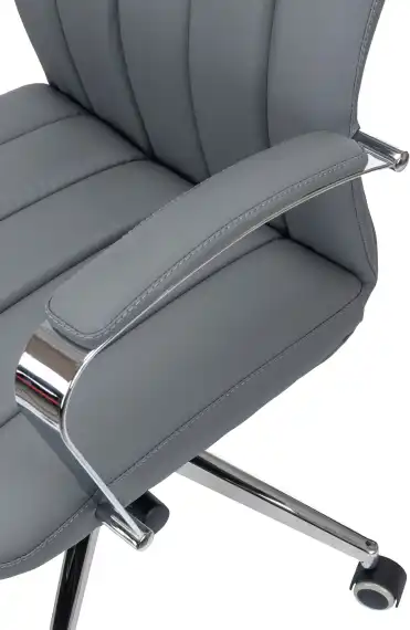 Кресло руководителя Бюрократ T-998SL серый Nappa 993 искусственная кожа крестов. металл хром