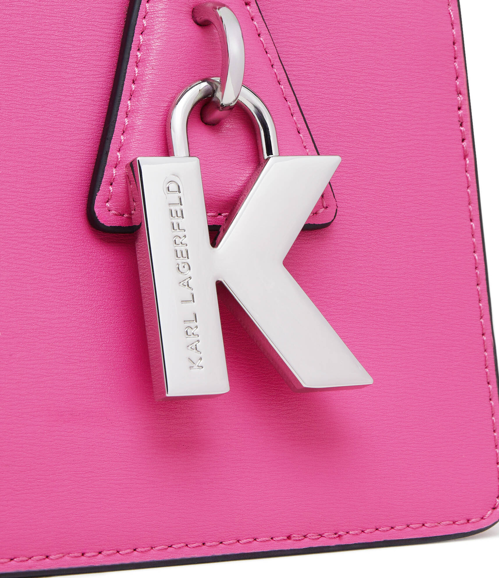 Кожаная сумка через плечо k/lock sm Karl Lagerfeld - розовый(240W3049)