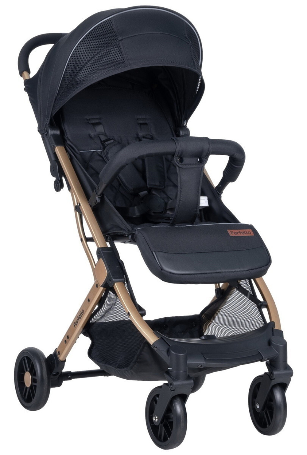 Коляска прогулочная Farfello Comfy Go, золотой черный (Golden black) Артикул: CG-99
