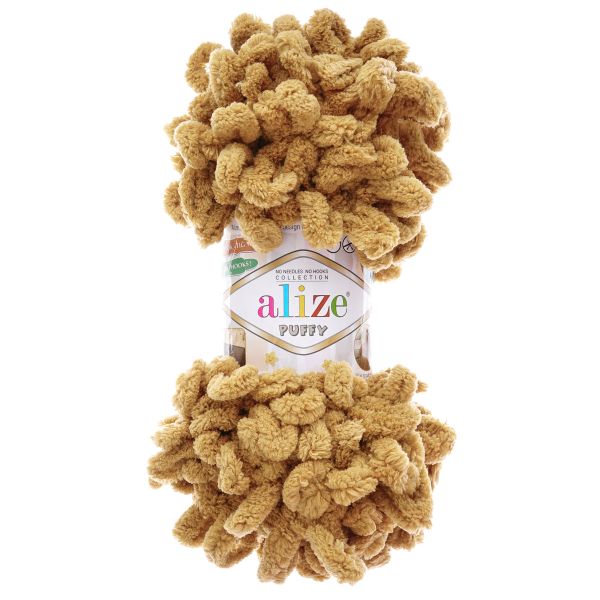 Пряжа Alize (Ализе) Puffy / уп.5 мот. по 100 г, 9м, 179 бежевый меланж А