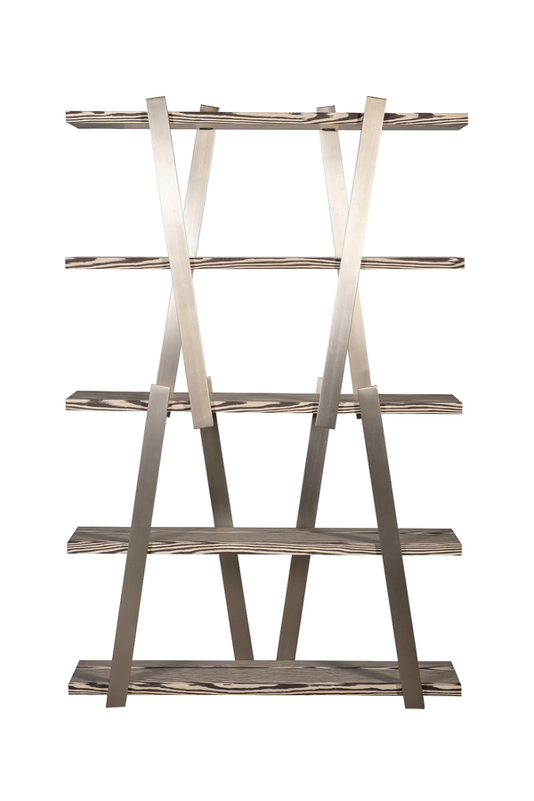 Стеллаж 120x33x185см Garda Decor Zebrano