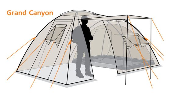 Палатка Canadian Camper GRAND CANYON 4, цвет royal, схема 2.