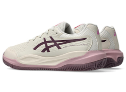 Детские теннисные кроссовки Asics Gel-Resolution X GS Clay - soft oat/dark aubergine