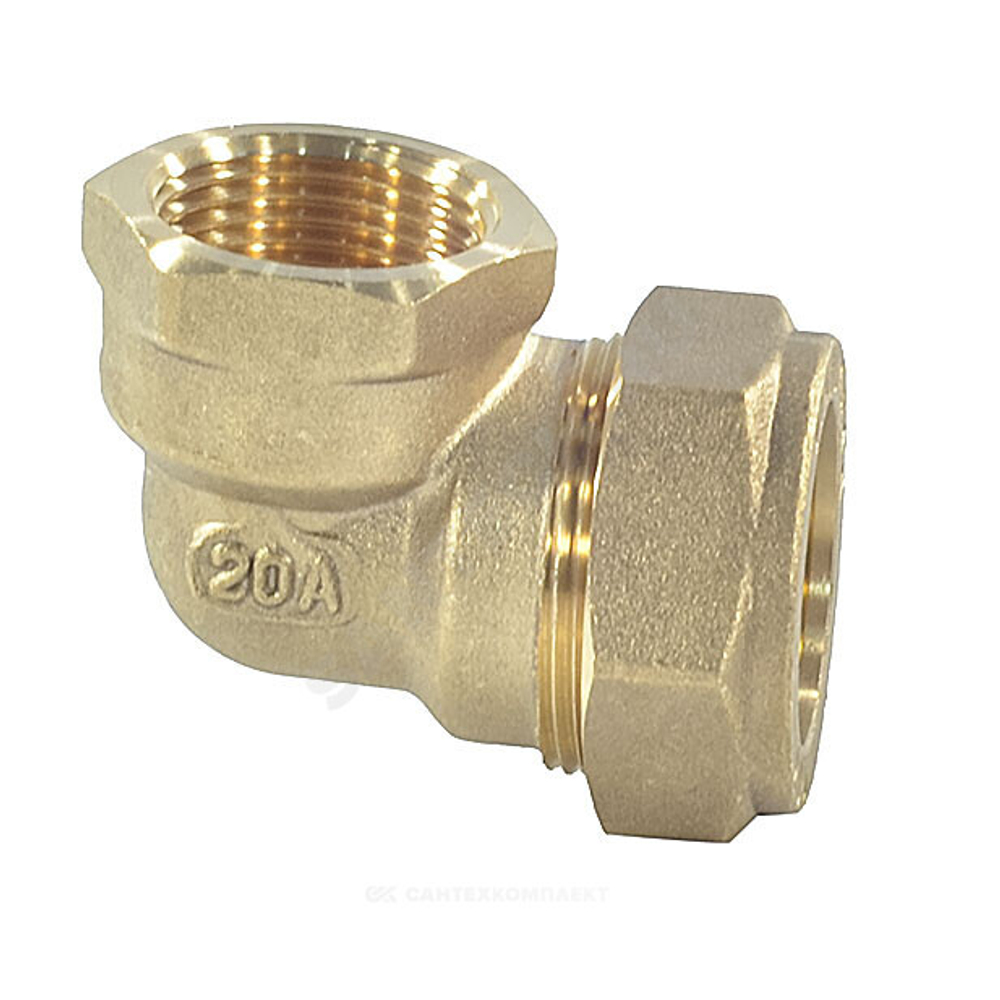 Угольник латунь 90гр 20Aх3/4" обжим/ВР STAHLMANN SEFL2003/4BEF