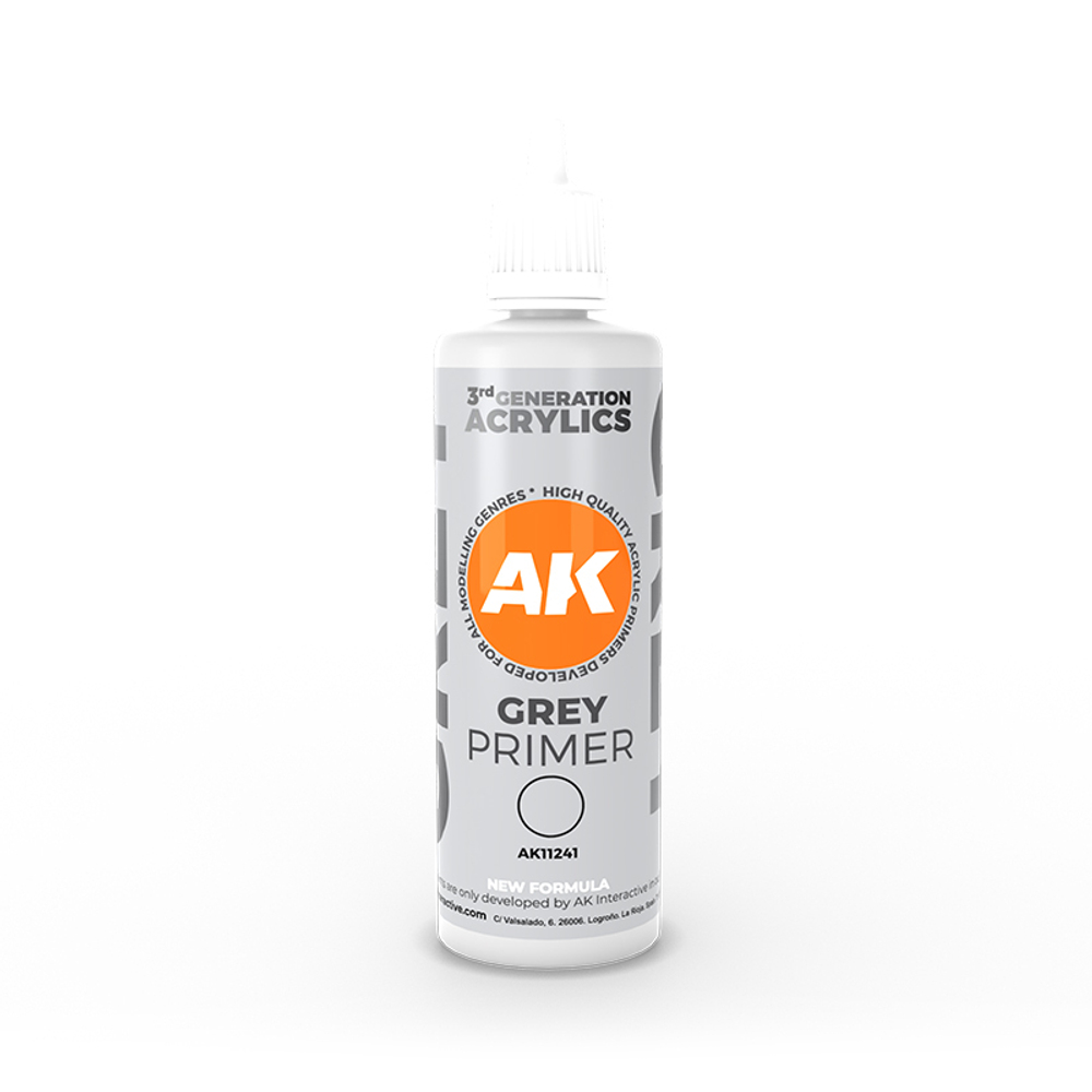 Акриловый праймер AK Interactive Grey Primer 100ml