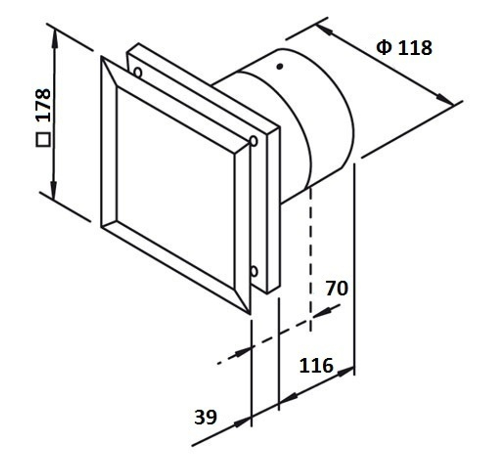 Накладной вентилятор Helios MiniVent M1/120