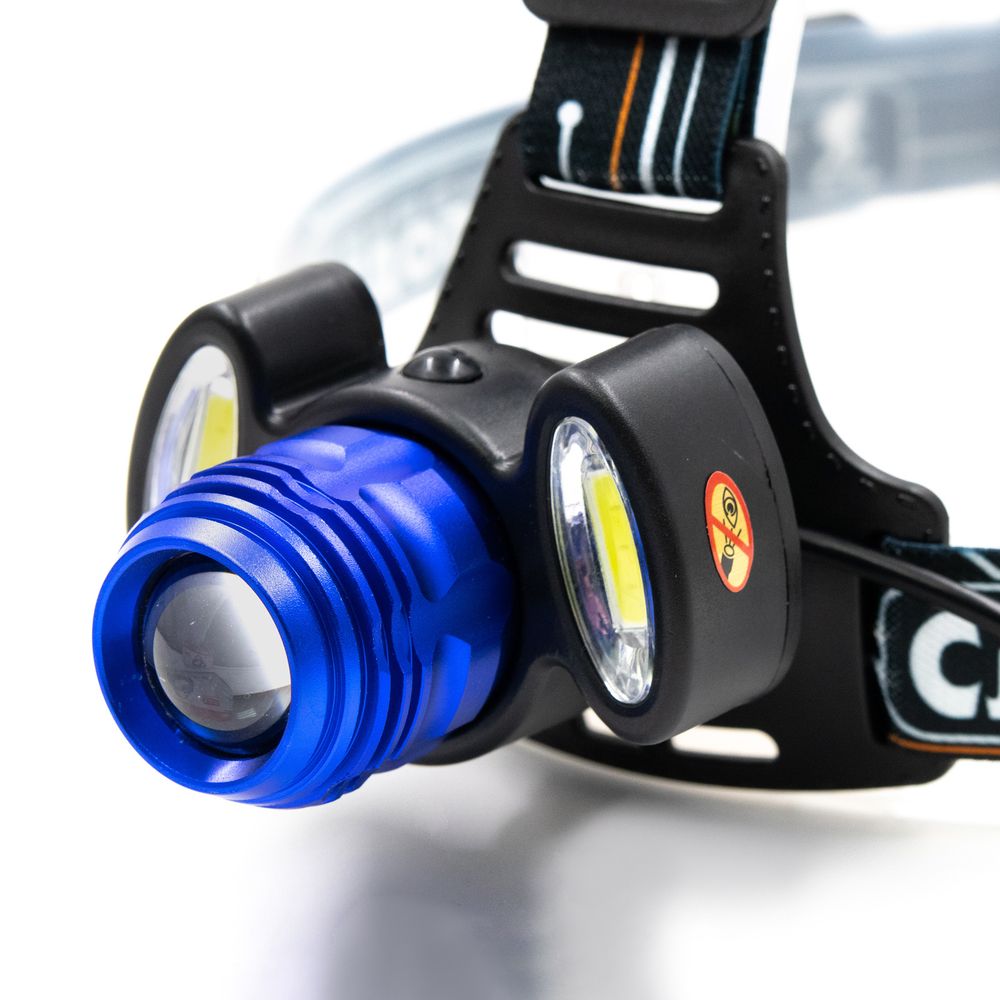 Фонарь налобный "СИБИРСКИЙ СЛЕДОПЫТ-Лайт", 1 LED + 2 COB, zoom, аккум.2x2200mAh/60/