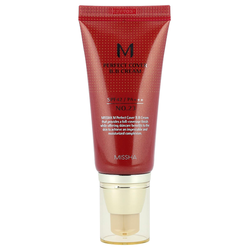 Missha, M Perfect Cover, BB-крем, SPF 42/PA+++, оттенок № 23 натуральный бежевый, 50 мл (1,69 жидк. унции)