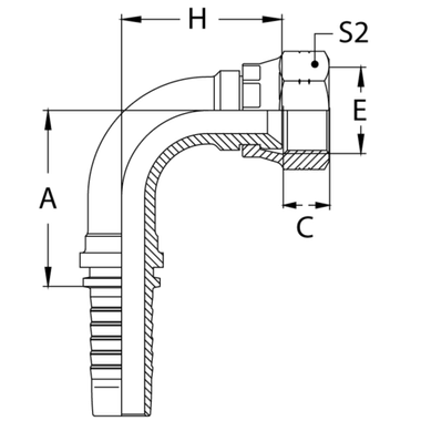 Фитинг DN 06 DKI (Г) 14x1.5 (90)