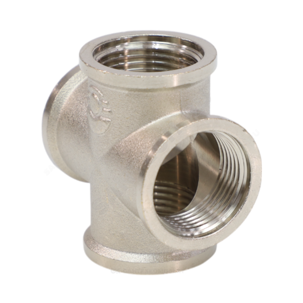 Крест латунь никель Ду 15 (1/2") ВР VALFEX VF.760.N.012