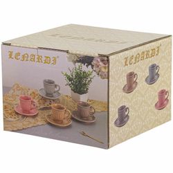 Lenardi 110428 Чашка с блюдцем 250 мл БАВАРИЯ карамель в под.уп.(х36)Керамика