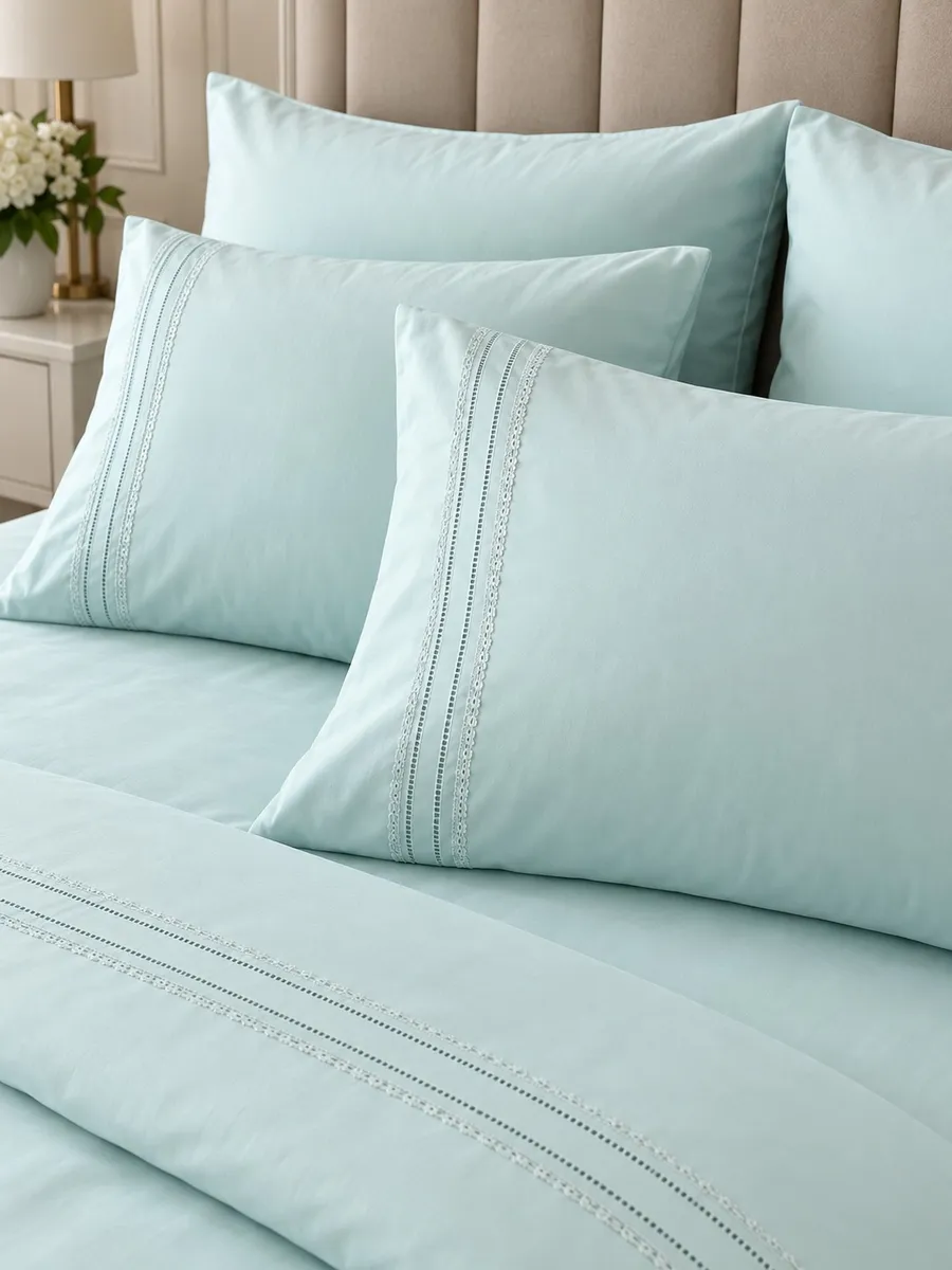 Gelin Home КПБ 6 пр. MIRA цвет мяты пододеяльник 200*220, простынь 240*260, наволочки 50*70 2шт, декоративные наволочки 50*70 2шт GLNN532 — фото 2