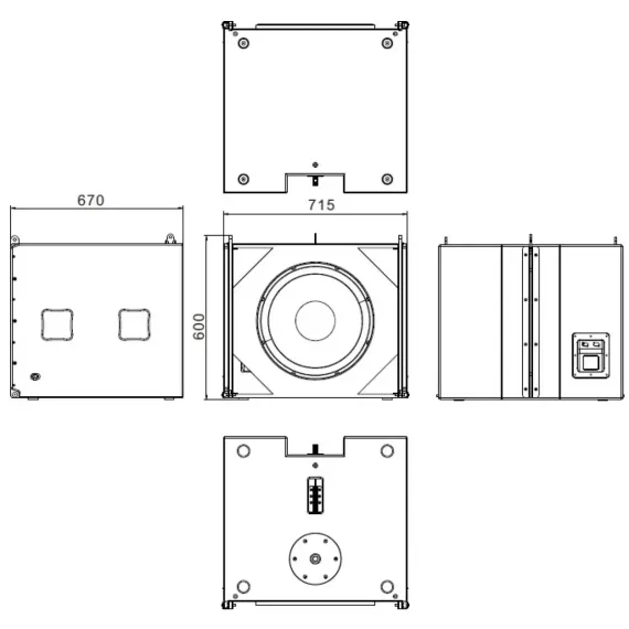 Studiomaster V312S Пассивный сабвуфер, элемент линейного массива с возможностью подвеса 1х 18" с VC 4"