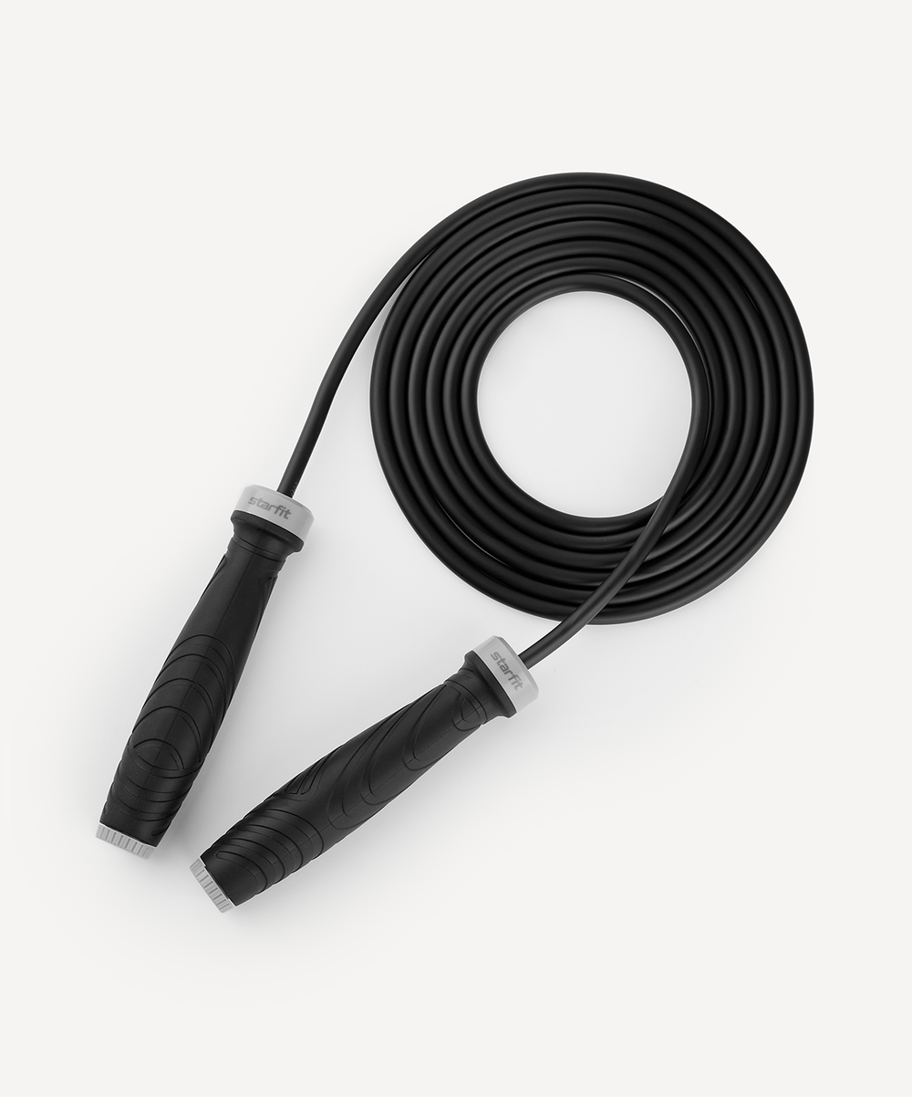 Скакалка RP-601 ПВХ, с утяжелителями, 3 м, черный