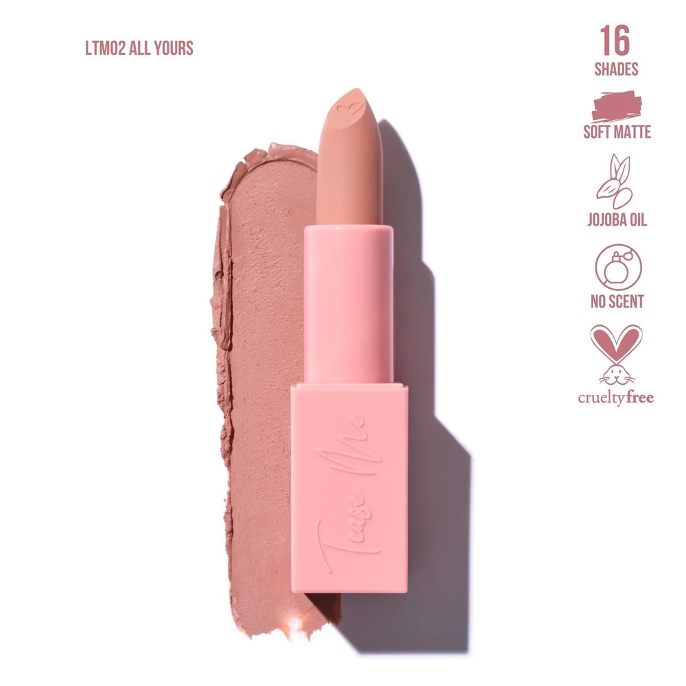 Beauty Creations Tease me Матовая помада для губ 02 All Yours