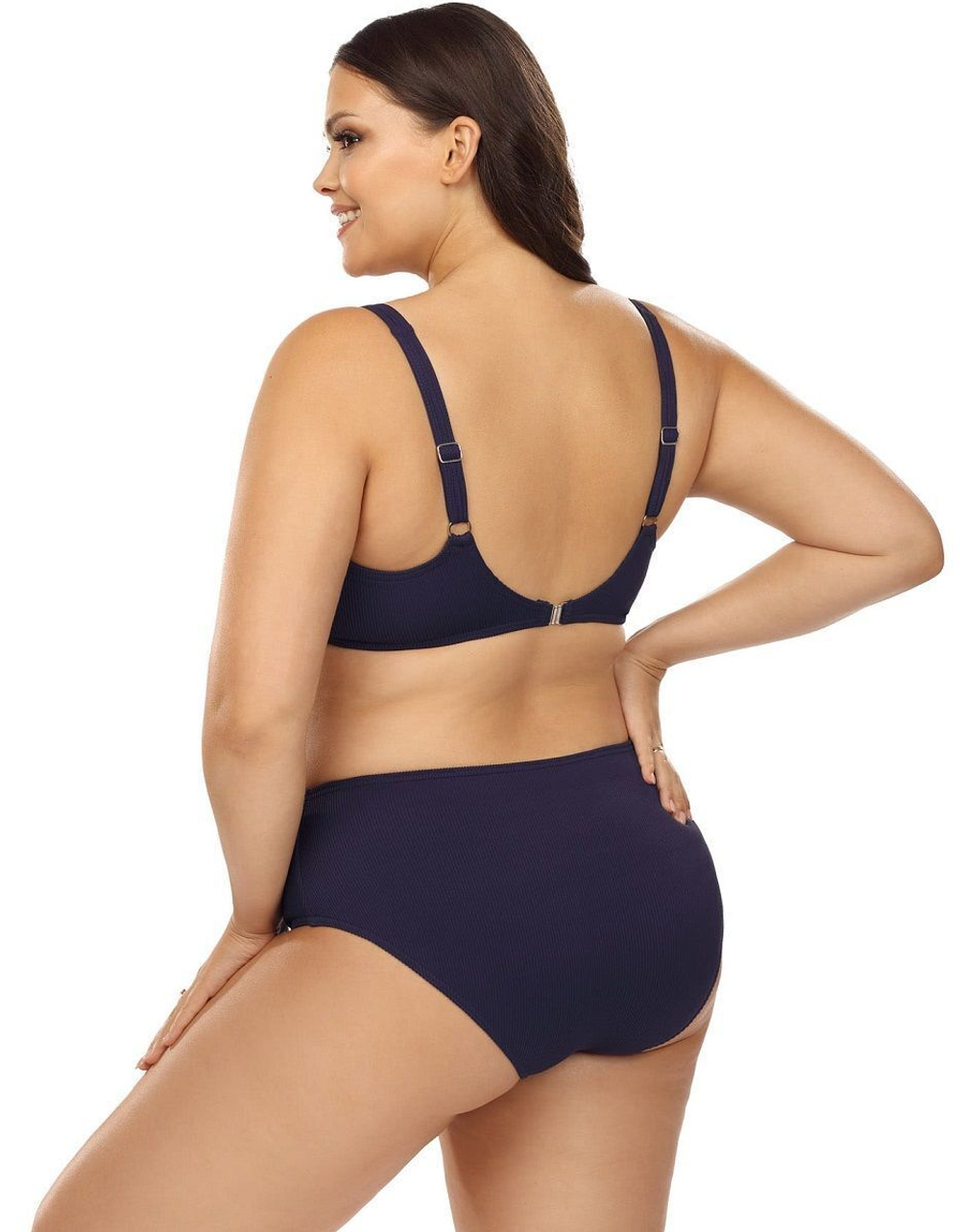 Темно-синий раздельный купальник plus size (Размер: 85E/42) (Цвет: темно-синий)