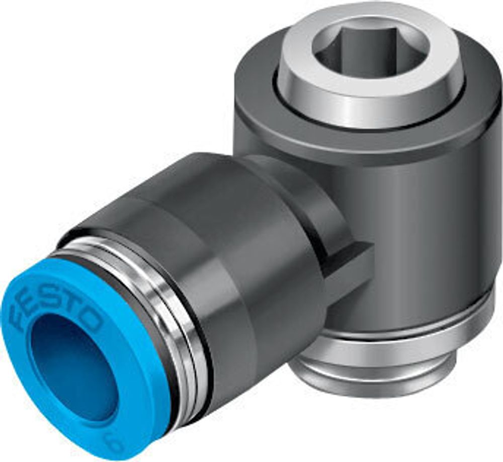QSLV-G1/4-8-I Угловой штуцер с цанговым зажимом и резьбой