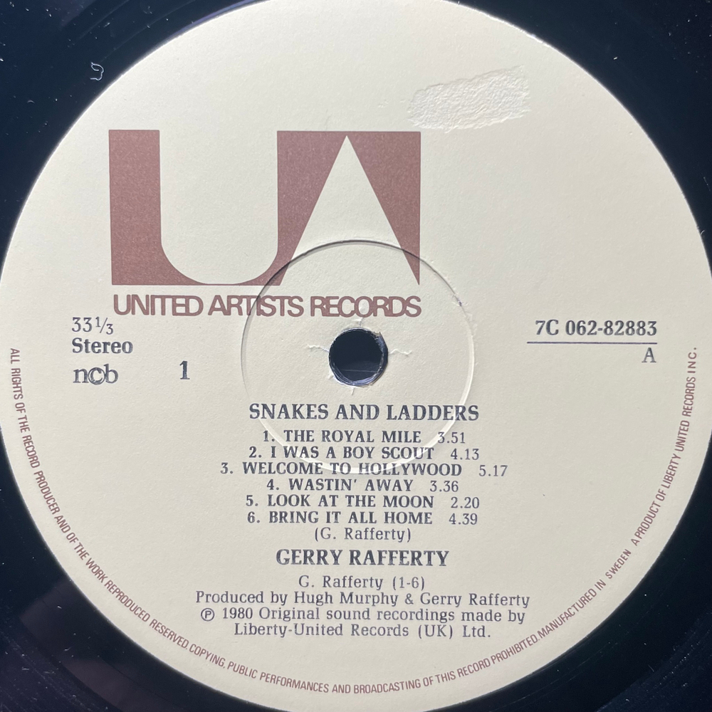 Gerry Rafferty - Snakes And Ladders (Скандинавия 1980г.)